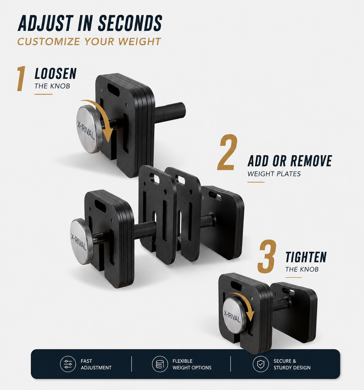 X-Rival Modular Adjustable Dumbbell System