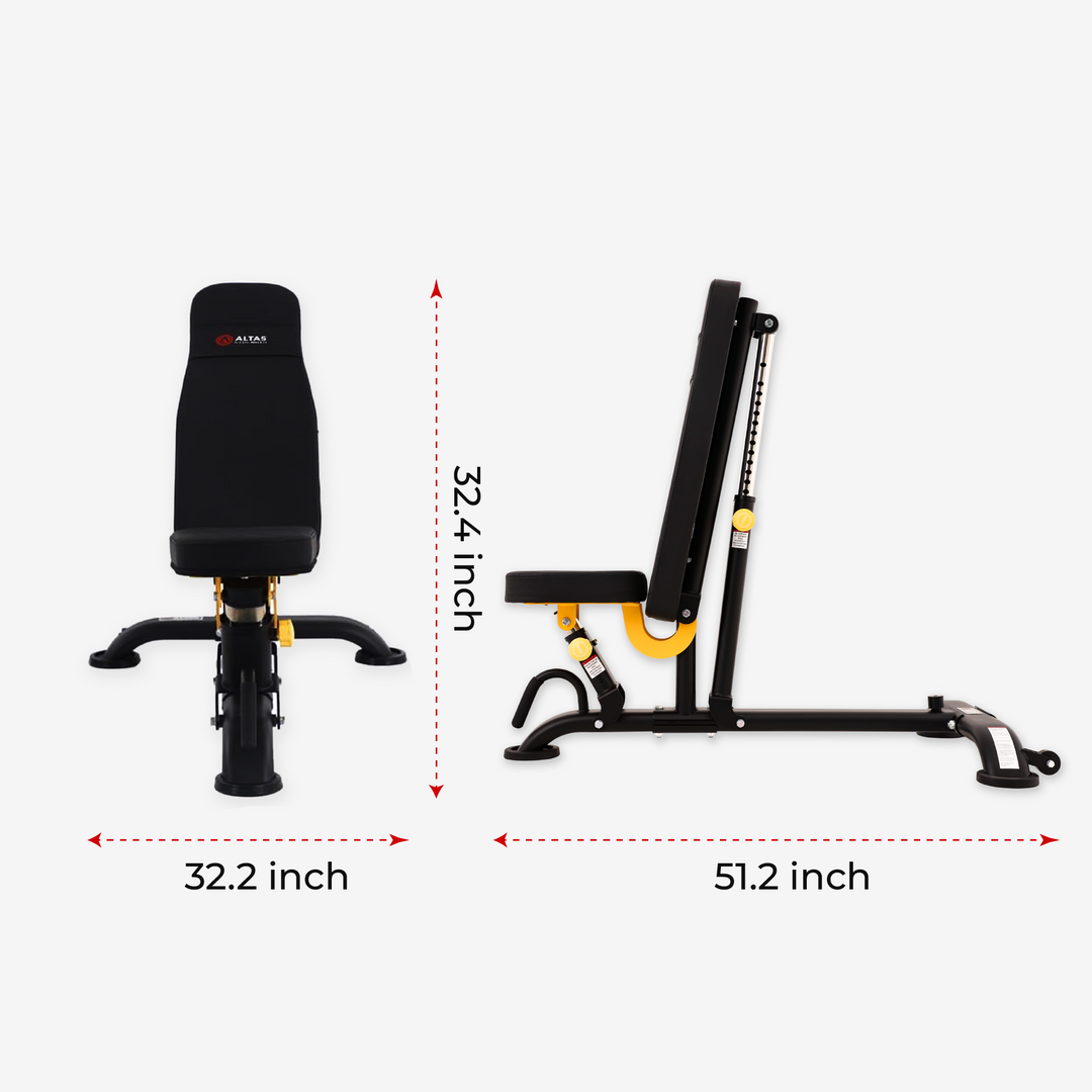 Adjustable Multi-Functional Weight Bench for Home Gym – ALTAS AL-3039 Light-Commercial Equipment