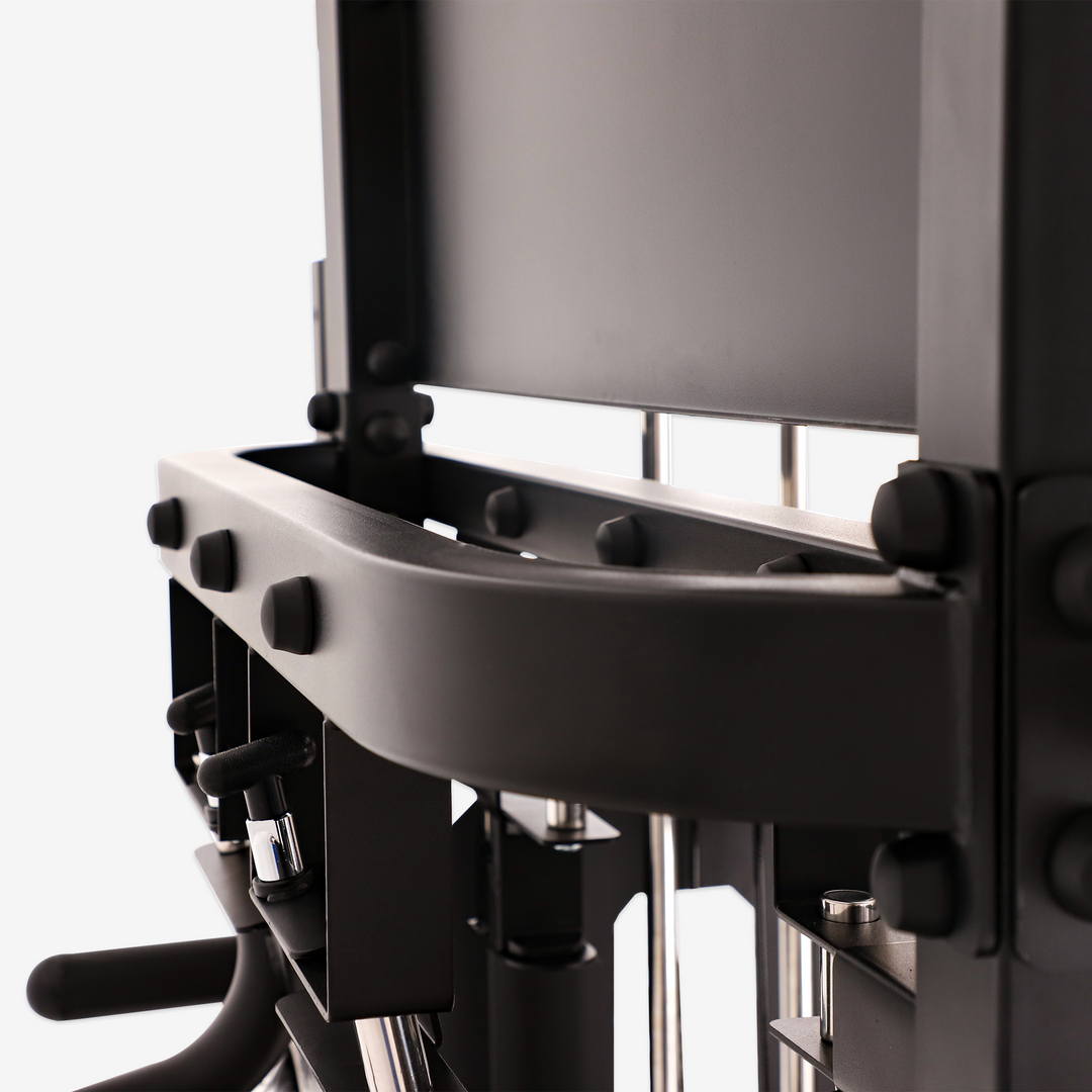 Close-up of a black metal object with a white background