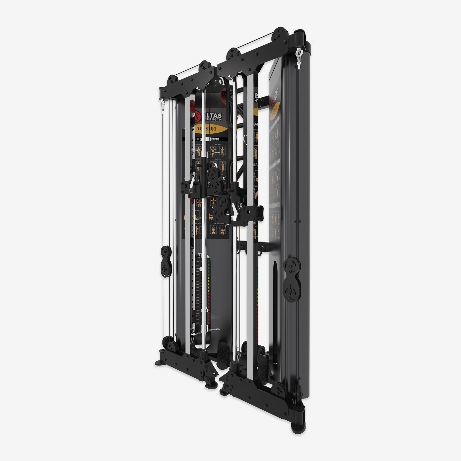 ALTAS AL-3101 Folding Home Gym Smith Machine with Pulley System
