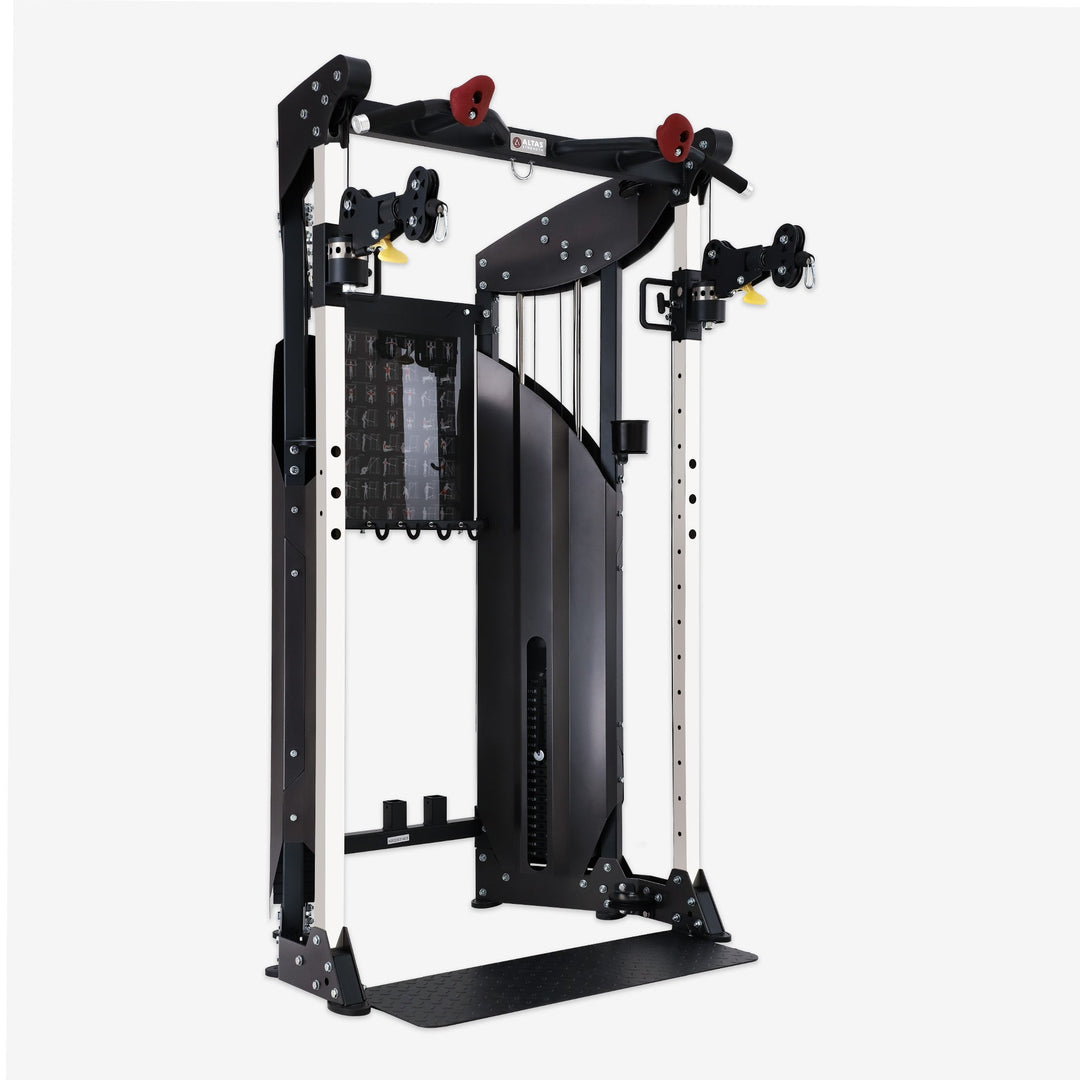 Black gym machine on a white background