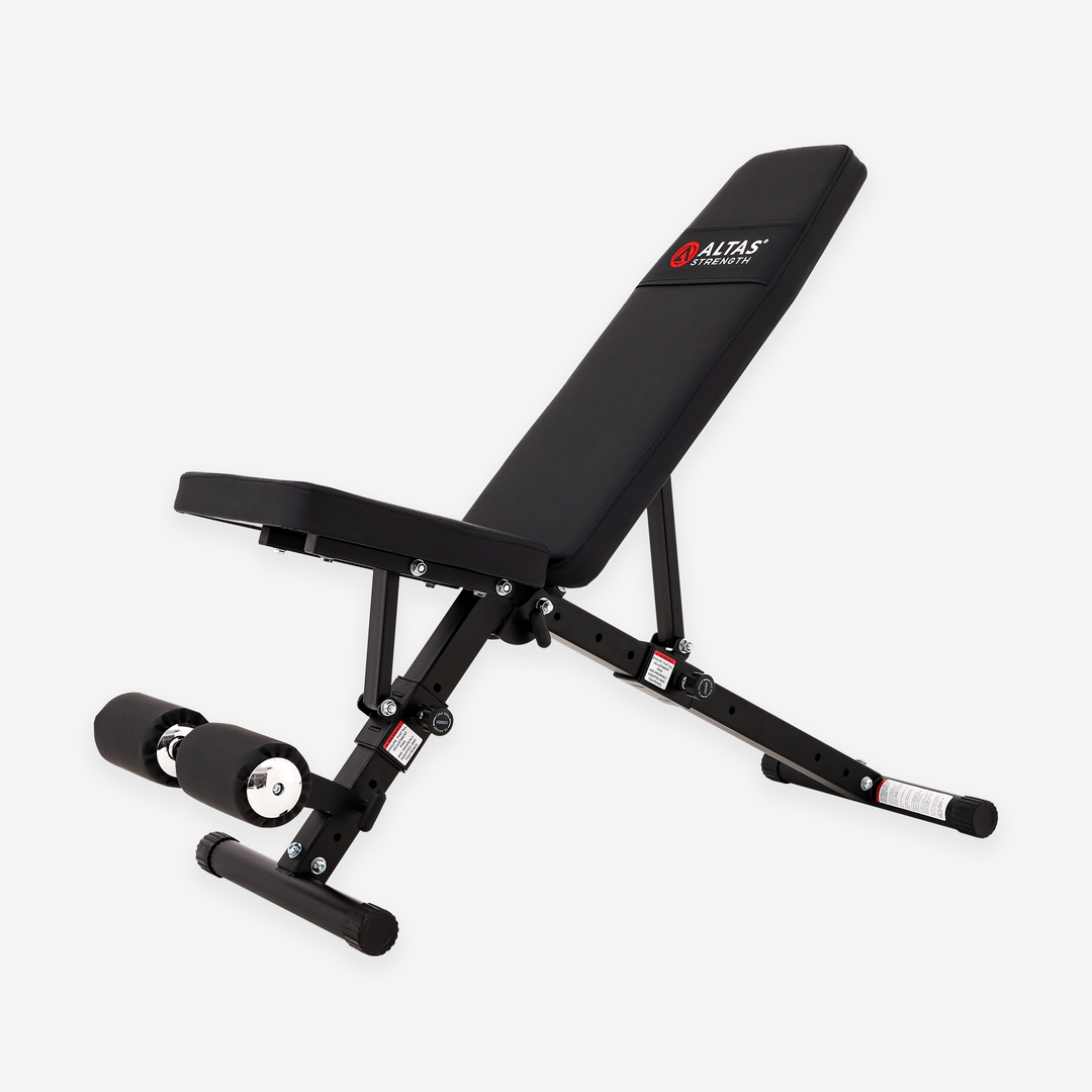 Folding Adjustable Weight Bench for Home Gym – ALTAS AL-4015 Utility Bench