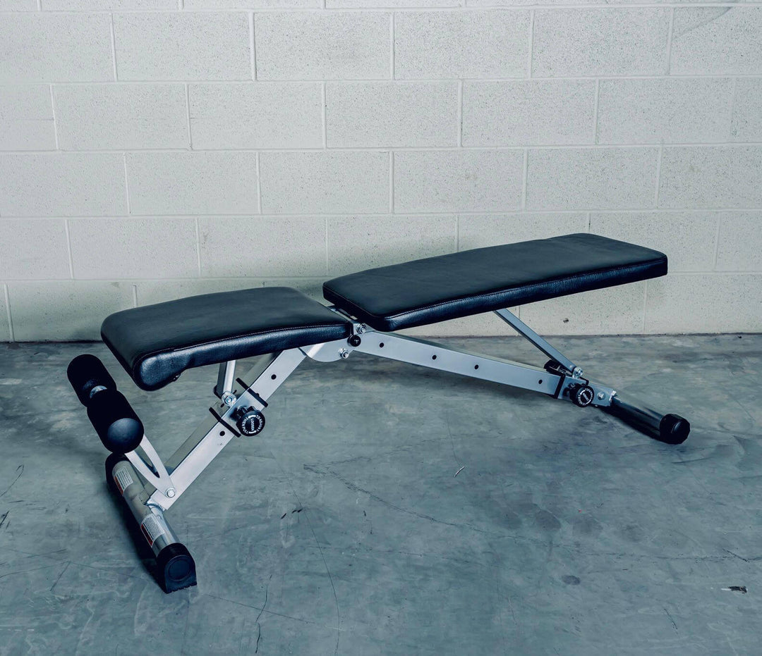 Adjustable bench XRAB02 X-RIVAL for versatile workouts, suitable for dumbbell sets and barbells in home gym settings.