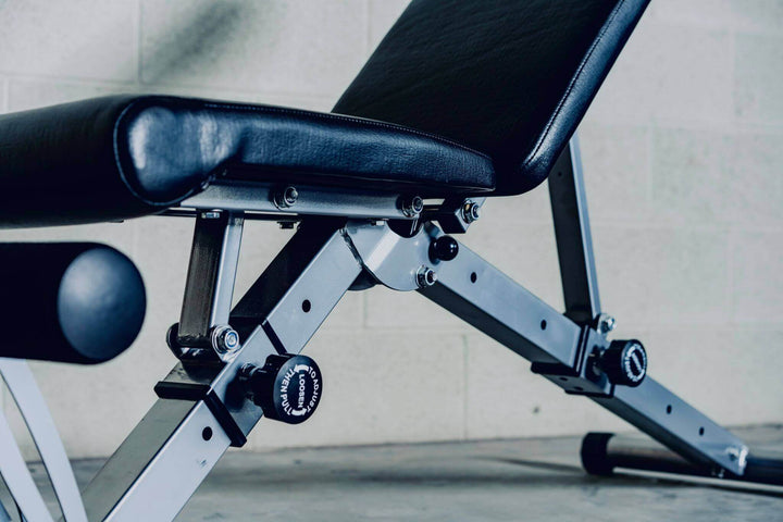 Adjustable bench XRAB02 X-RIVAL showcasing versatile positions and sturdy construction for effective workouts.