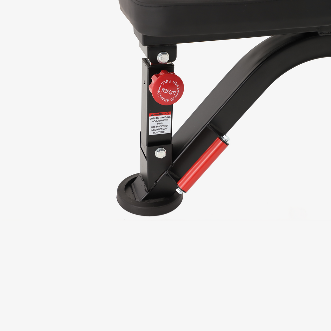 Front angle view of the ALTAS AL-4030 adjustable weight bench.