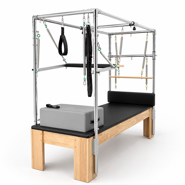 Cadillac Pilates Reformer with Trapeze Table - front three-quarter view