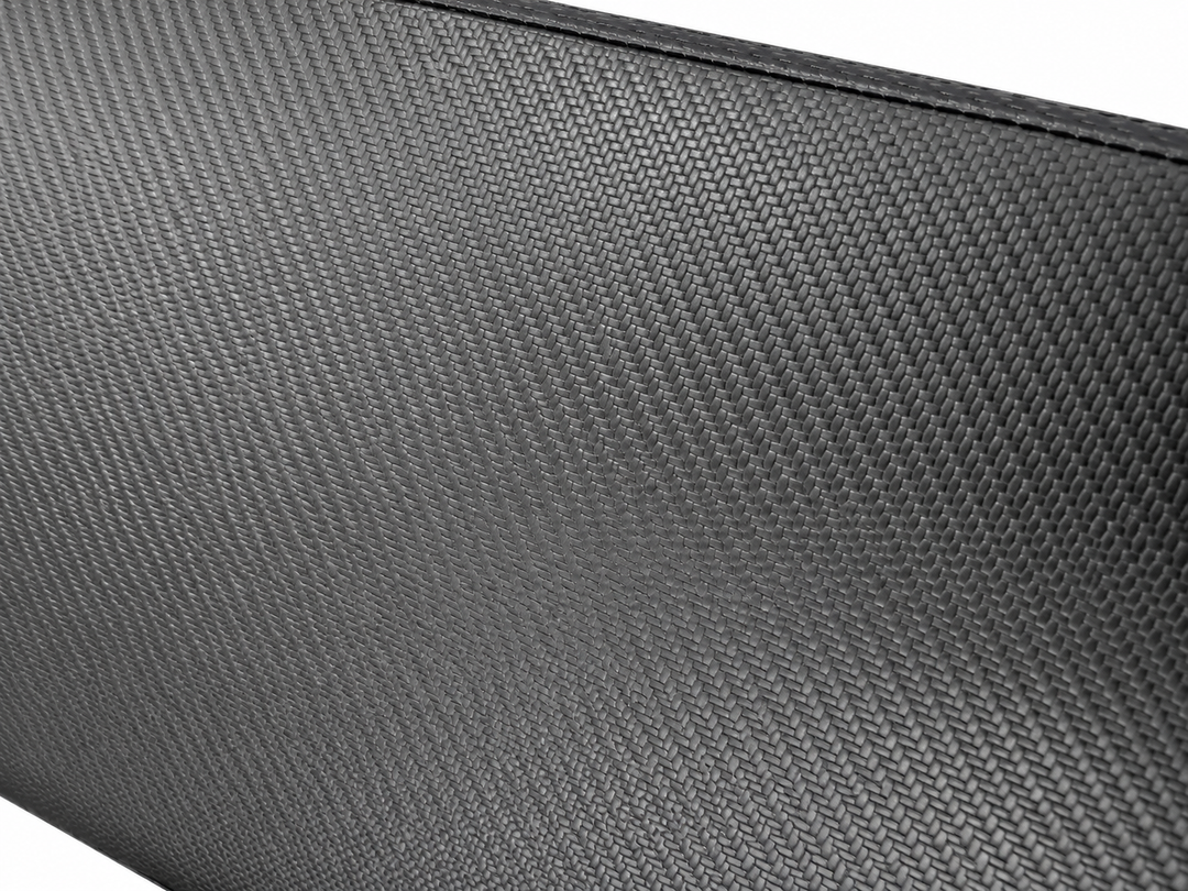 XRAB05 bench - close-up of black textured upholstery
