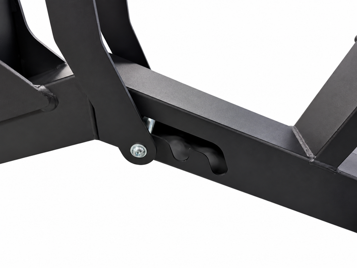 XRAB05 bench - detail of seat adjustment track and pivot