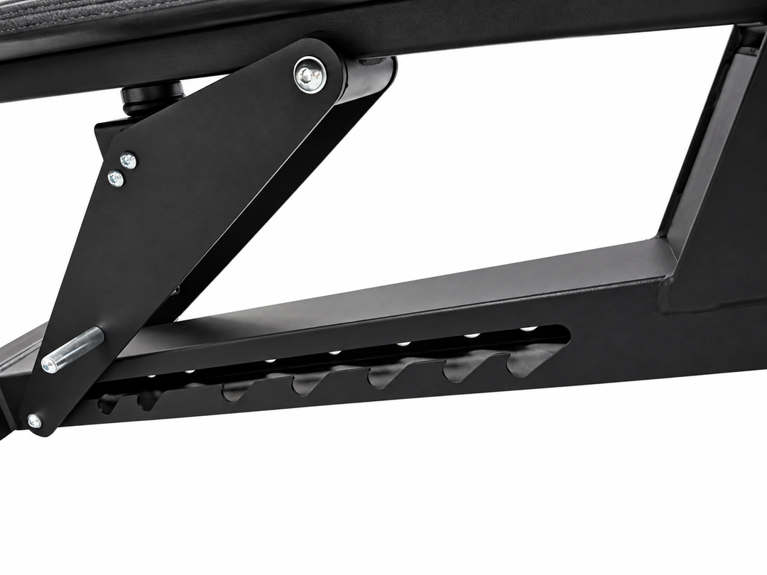XRAB05 bench - detail of backrest ladder adjustment track