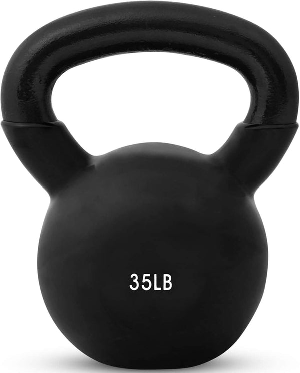 X-RIVAL 35LB vinyl coated cast iron kettlebell for strength training and fitness workouts in Canada.