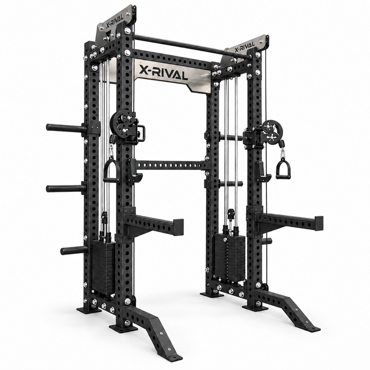 X-Rival XRFT09 functional trainer in black, three-quarter view on a white background.