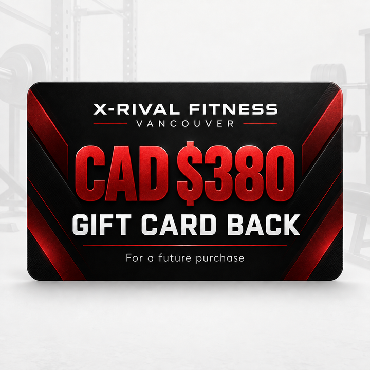 CAD $380 X-Rival Fitness Vancouver gift card for a future purchase with eligible ALTAS AL-3058G Smith machine.