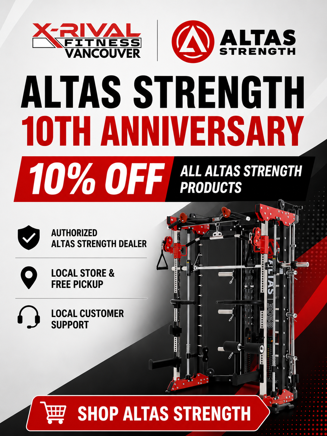 Altas Strength 10th Anniversary — 10% off individual Altas Strength products
